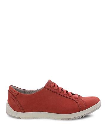 Baskets Dansko Leela Imperméables Nubuck Femme Rouge | FR 042AHK